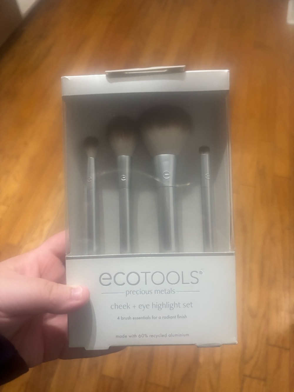 ecotools Metallic Silver Cheek & Eye Brush Set